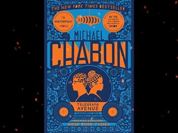Cover of "Telegraph Avenue" by Michael Chabon with vivid orange and blue tones