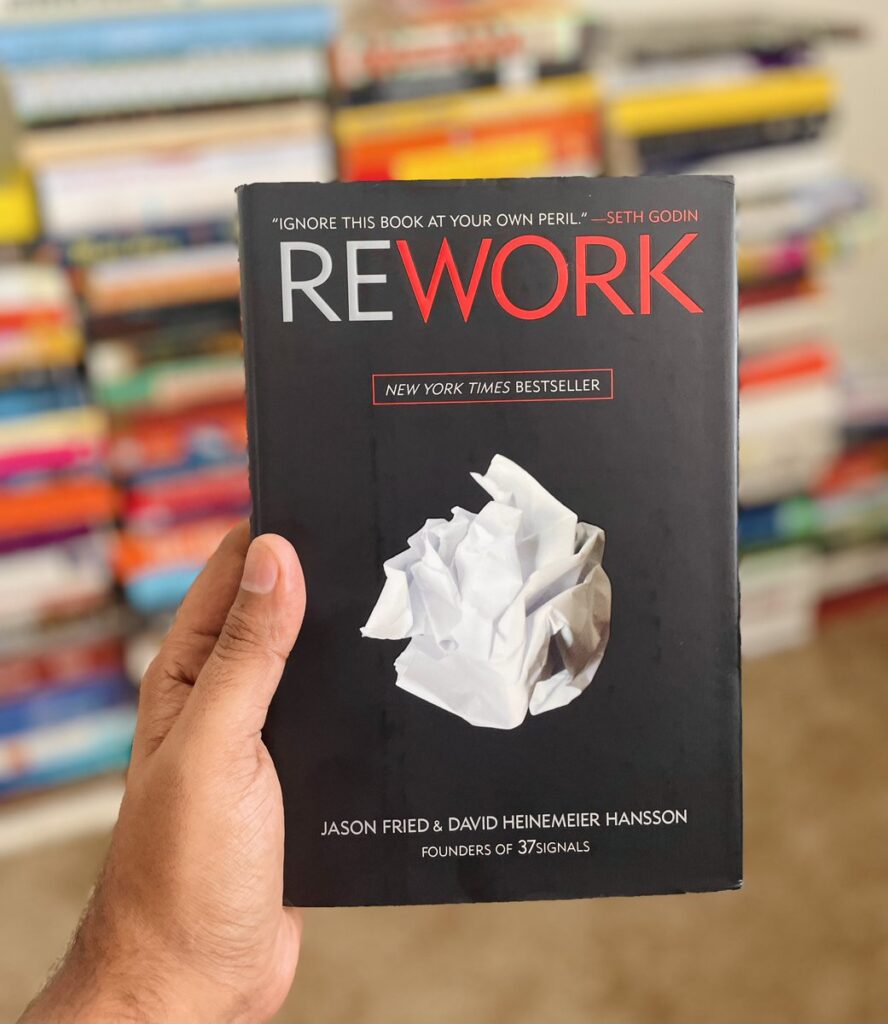 Rework by David Heinemeier Hansson and Jason Fried cover