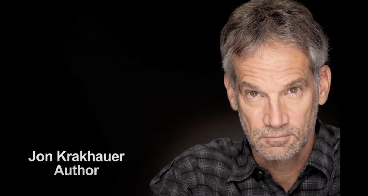 Jon Krakauer on black background